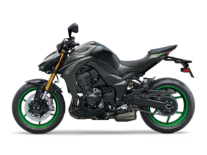 Kawasaki Z1100 muscular external design with sharp LED headlamps and aggressive streetfighter styling.